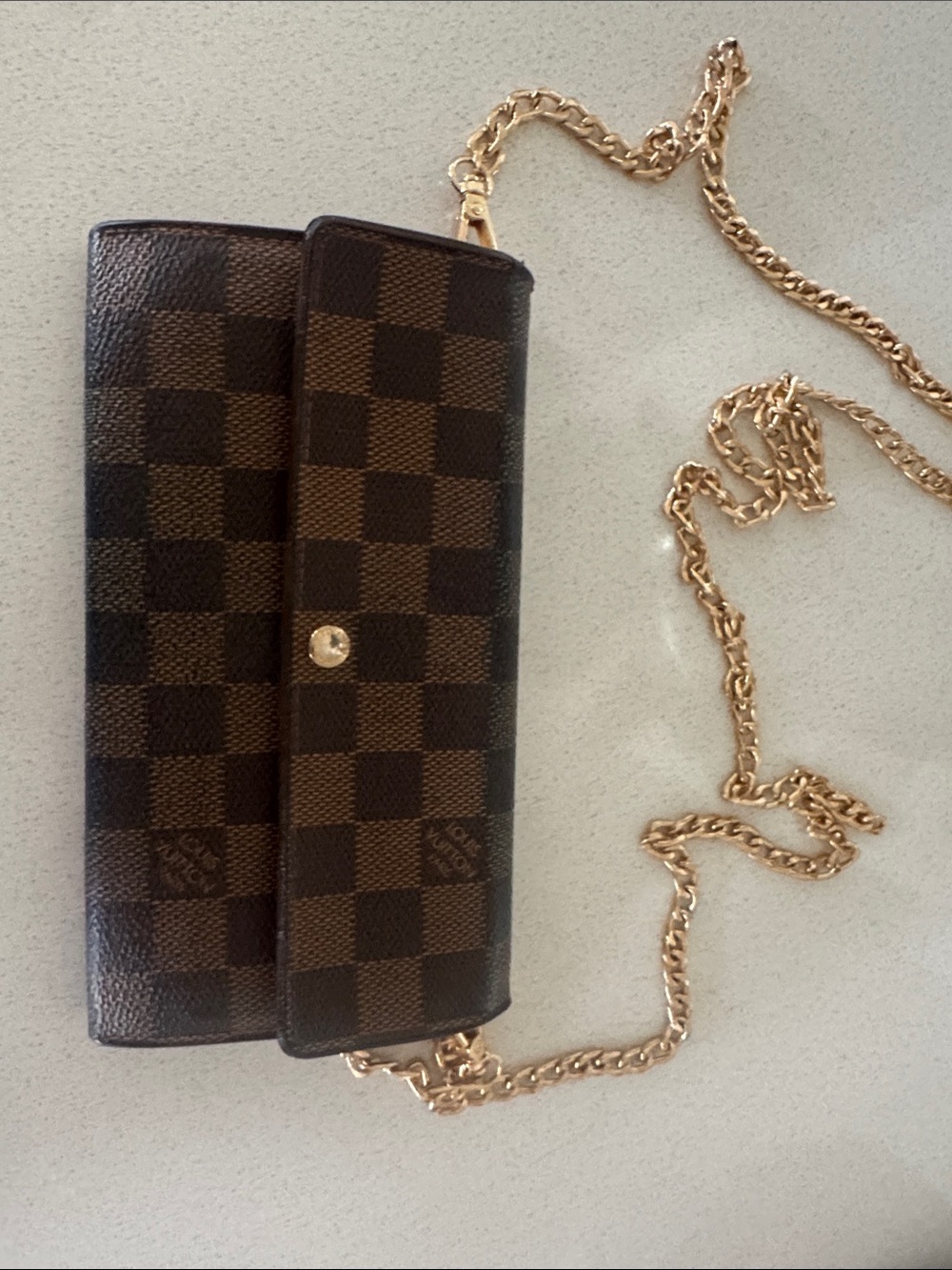 Louis Vuitton DAMIER Sarah Long wallet converted vintage authentic